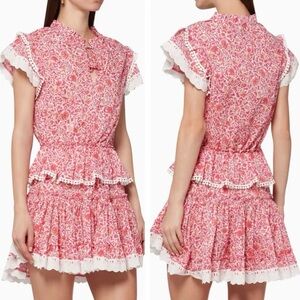 MISA Los Angeles Lilian Dress in Pink Animal Floral